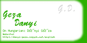 geza danyi business card